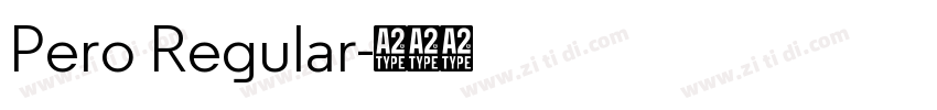 Pero Regular字体转换